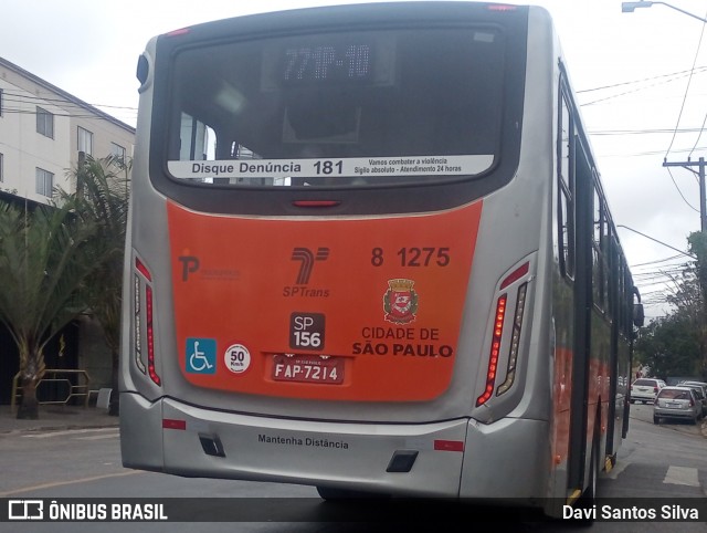 TRANSPPASS - Transporte de Passageiros 8 1275 na cidade de São Paulo, São Paulo, Brasil, por Davi Santos Silva. Número da foto: #12462595.