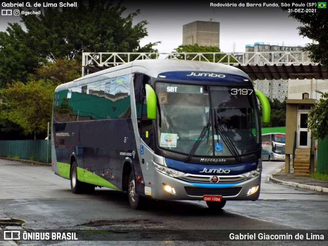 Jumbo Turismo 3197 na cidade de São Paulo, São Paulo, Brasil, por Gabriel Giacomin de Lima. Número da foto: #12461964.