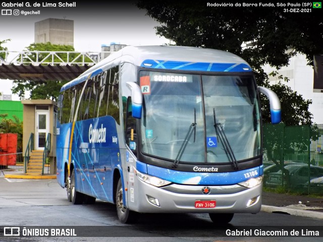Viação Cometa 13106 na cidade de São Paulo, São Paulo, Brasil, por Gabriel Giacomin de Lima. Número da foto: #12461952.