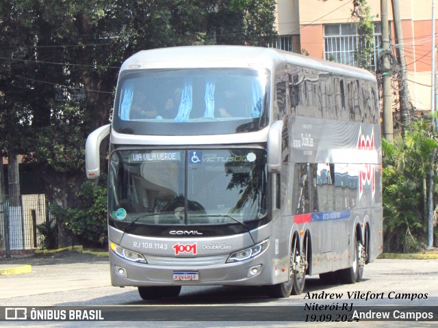 Auto Viação 1001 RJ 108.1143 na cidade de Niterói, Rio de Janeiro, Brasil, por Andrew Campos. Número da foto: #12461530.
