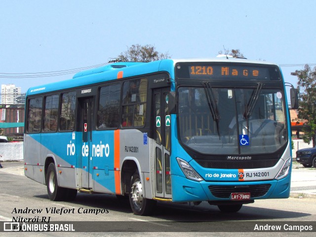 Expresso Rio de Janeiro RJ 142.001 na cidade de Niterói, Rio de Janeiro, Brasil, por Andrew Campos. Número da foto: #12461522.