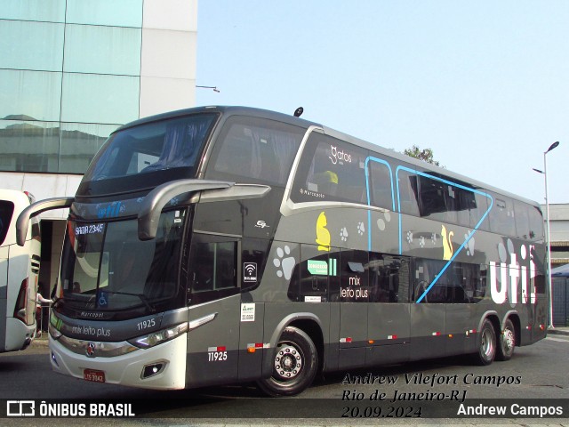UTIL - União Transporte Interestadual de Luxo 11925 na cidade de Rio de Janeiro, Rio de Janeiro, Brasil, por Andrew Campos. Número da foto: #12461635.