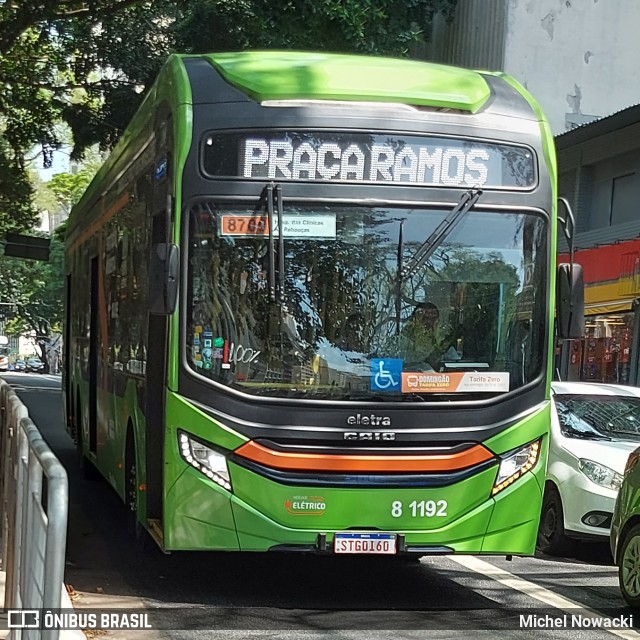 TRANSPPASS - Transporte de Passageiros 8 1192 na cidade de São Paulo, São Paulo, Brasil, por Michel Nowacki. Número da foto: #12462282.