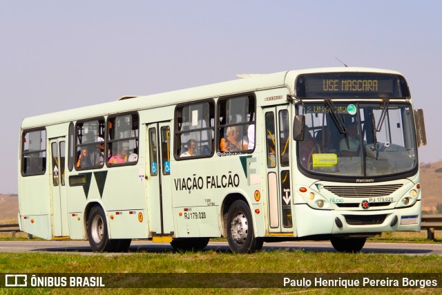 Viação Falcão RJ 179.020 na cidade de Porto Real, Rio de Janeiro, Brasil, por Paulo Henrique Pereira Borges. Número da foto: #12462284.