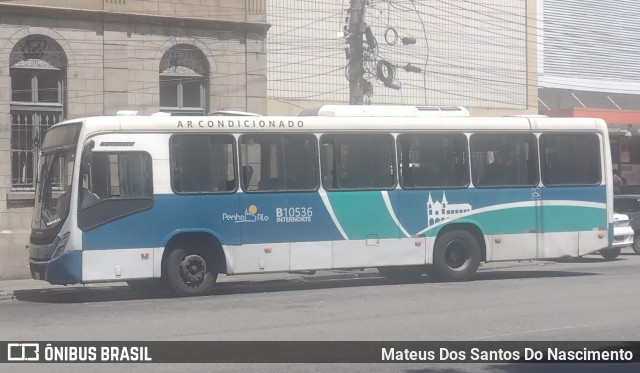Viação Penha Rio B10536 na cidade de Rio de Janeiro, Rio de Janeiro, Brasil, por Mateus Dos Santos Do Nascimento. Número da foto: #12465366.