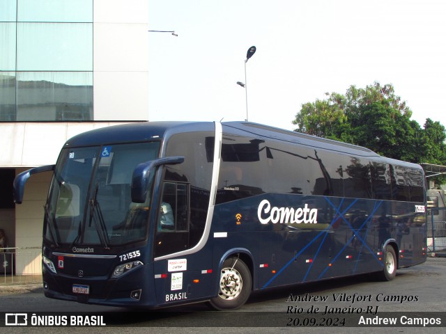 Viação Cometa 721535 na cidade de Rio de Janeiro, Rio de Janeiro, Brasil, por Andrew Campos. Número da foto: #12465178.