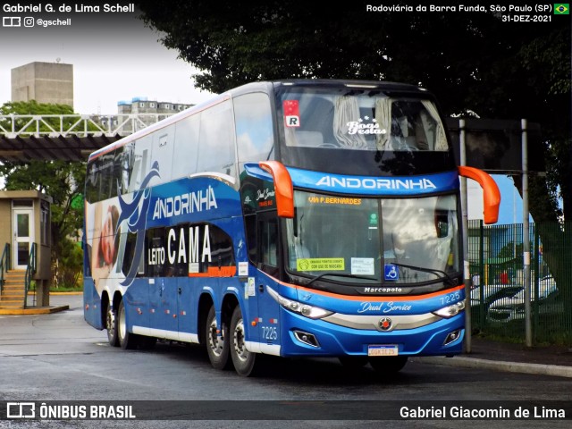 Empresa de Transportes Andorinha 7225 na cidade de São Paulo, São Paulo, Brasil, por Gabriel Giacomin de Lima. Número da foto: #12463824.