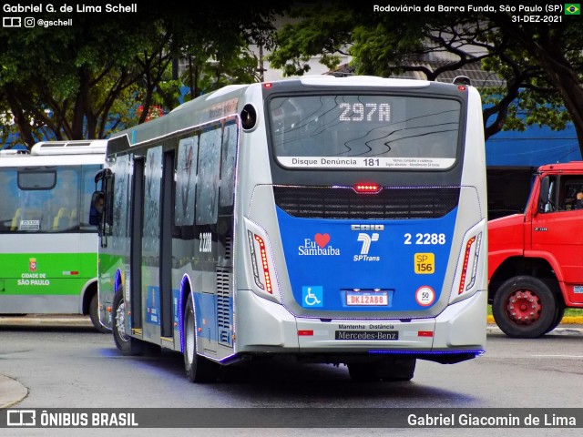 Sambaíba Transportes Urbanos 2 2288 na cidade de São Paulo, São Paulo, Brasil, por Gabriel Giacomin de Lima. Número da foto: #12463840.