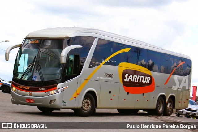 Saritur - Santa Rita Transporte Urbano e Rodoviário 12100 na cidade de Barbacena, Minas Gerais, Brasil, por Paulo Henrique Pereira Borges. Número da foto: #12463772.