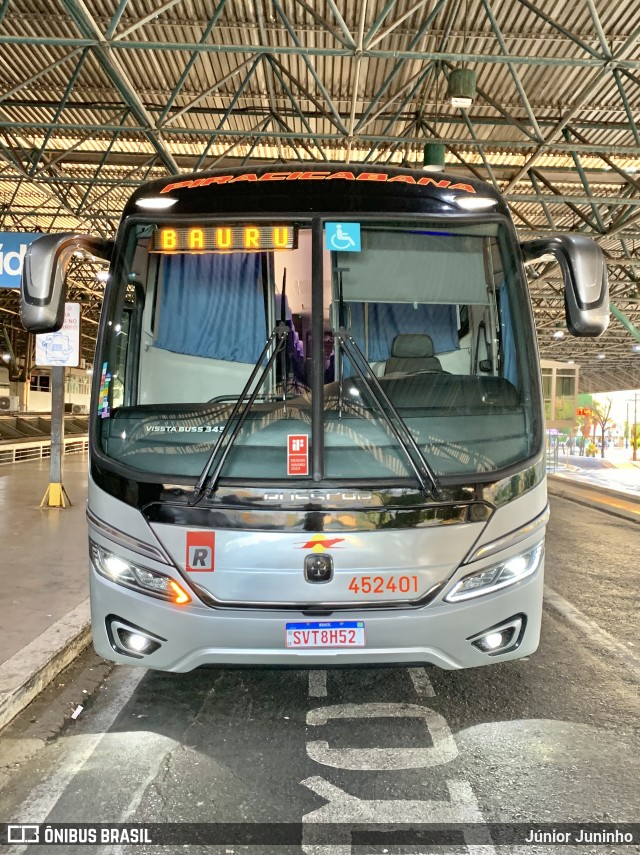 Viação Piracicabana 452401 na cidade de Bauru, São Paulo, Brasil, por Júnior Juninho. Número da foto: #12464133.
