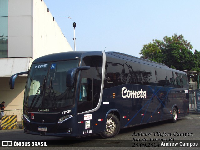 Viação Cometa 721530 na cidade de Rio de Janeiro, Rio de Janeiro, Brasil, por Andrew Campos. Número da foto: #12465246.
