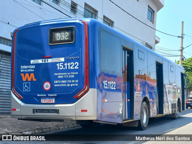 Viação Miracatiba 15.1122 na cidade de Itapecerica da Serra, São Paulo, Brasil, por Matheus Neri dos Santos. Número da foto: #12464944.