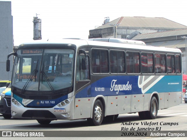 Auto Ônibus Fagundes RJ 101.103 na cidade de Rio de Janeiro, Rio de Janeiro, Brasil, por Andrew Campos. Número da foto: #12467377.