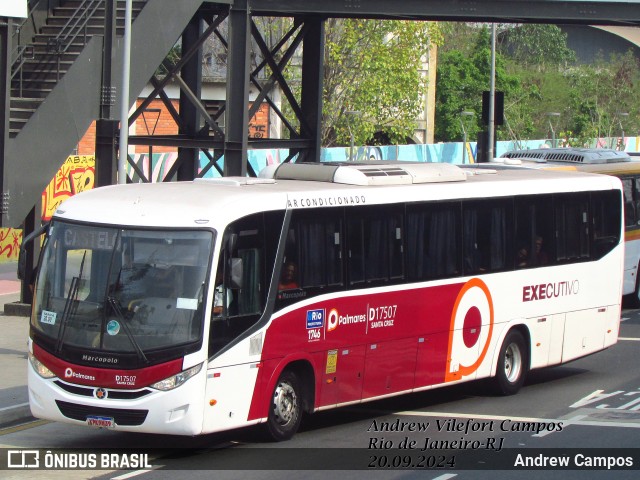 Auto Viação Palmares D17507 na cidade de Rio de Janeiro, Rio de Janeiro, Brasil, por Andrew Campos. Número da foto: #12467319.