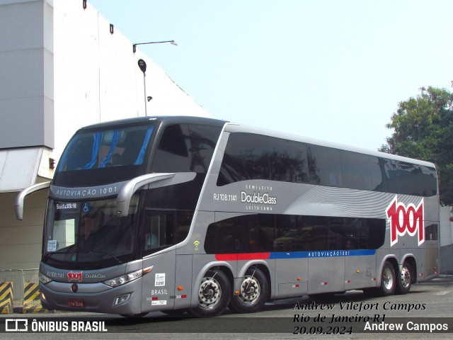 Auto Viação 1001 RJ 108.1141 na cidade de Rio de Janeiro, Rio de Janeiro, Brasil, por Andrew Campos. Número da foto: #12467429.