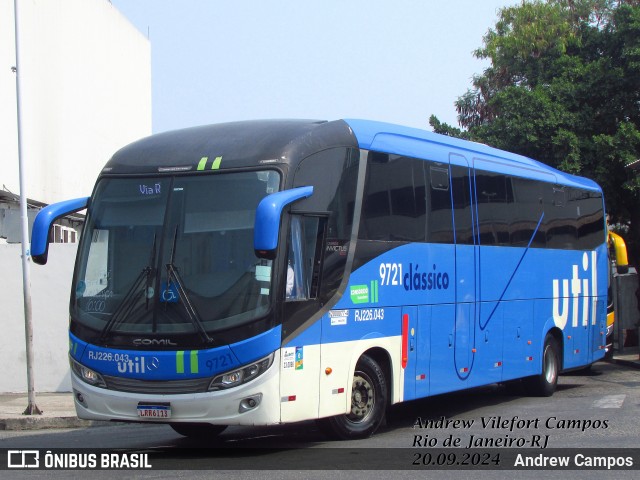 UTIL - União Transporte Interestadual de Luxo 9721 na cidade de Rio de Janeiro, Rio de Janeiro, Brasil, por Andrew Campos. Número da foto: #12467404.