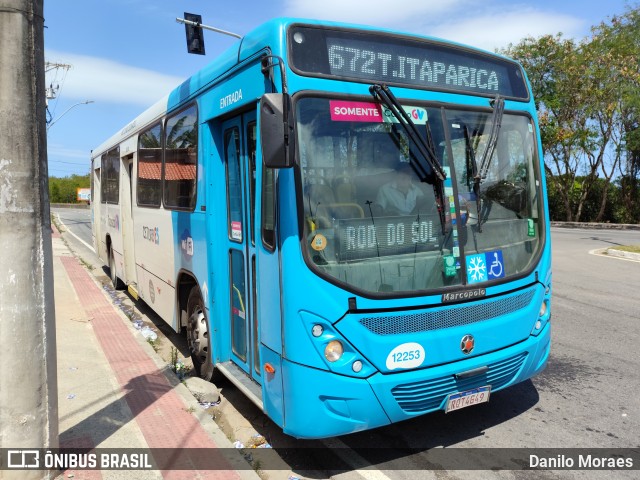 Viação Praia Sol 12253 na cidade de Guarapari, Espírito Santo, Brasil, por Danilo Moraes. Número da foto: #12465692.