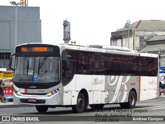 Transportes Blanco RJ 136.201 na cidade de Rio de Janeiro, Rio de Janeiro, Brasil, por Andrew Campos. Número da foto: #12468790.