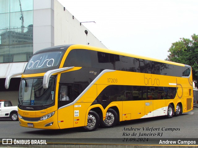 Brisa Ônibus 17203 na cidade de Rio de Janeiro, Rio de Janeiro, Brasil, por Andrew Campos. Número da foto: #12468723.