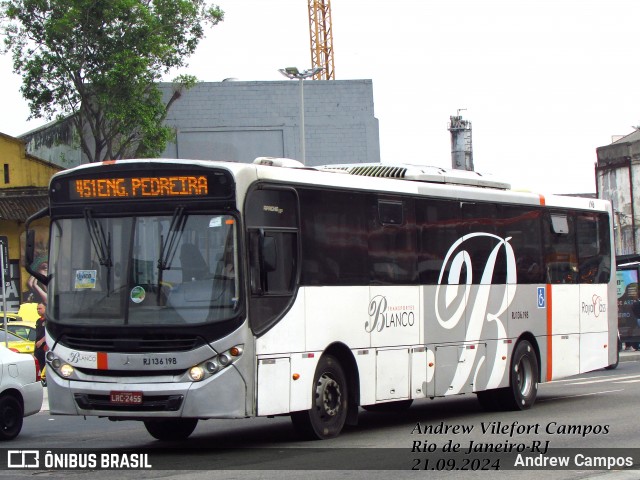 Transportes Blanco RJ 136.198 na cidade de Rio de Janeiro, Rio de Janeiro, Brasil, por Andrew Campos. Número da foto: #12468721.