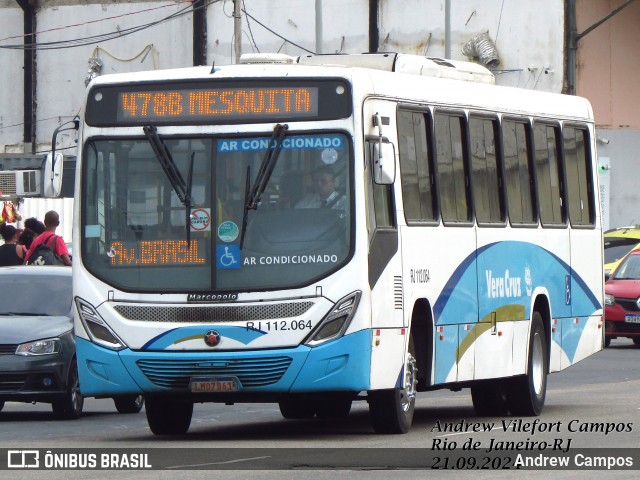 Auto Viação Vera Cruz - Belford Roxo RJ 112.064 na cidade de Rio de Janeiro, Rio de Janeiro, Brasil, por Andrew Campos. Número da foto: #12468712.