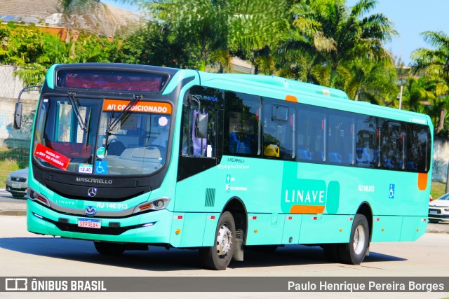 Linave Transportes RJ 146.013 na cidade de Rio de Janeiro, Rio de Janeiro, Brasil, por Paulo Henrique Pereira Borges. Número da foto: #12469420.