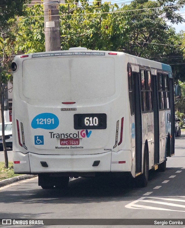 Viação Praia Sol 12191 na cidade de Vila Velha, Espírito Santo, Brasil, por Sergio Corrêa. Número da foto: #12468027.