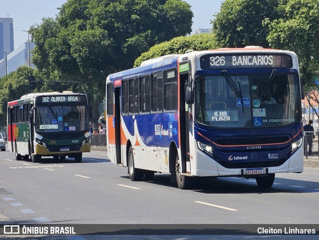 Viação Ideal B28517 na cidade de Rio de Janeiro, Rio de Janeiro, Brasil, por Cleiton Linhares. Número da foto: #12468617.