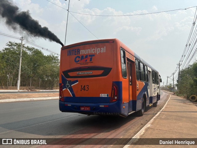 CMT - Consórcio Metropolitano Transportes 143 na cidade de Várzea Grande, Mato Grosso, Brasil, por Daniel Henrique. Número da foto: #12467831.