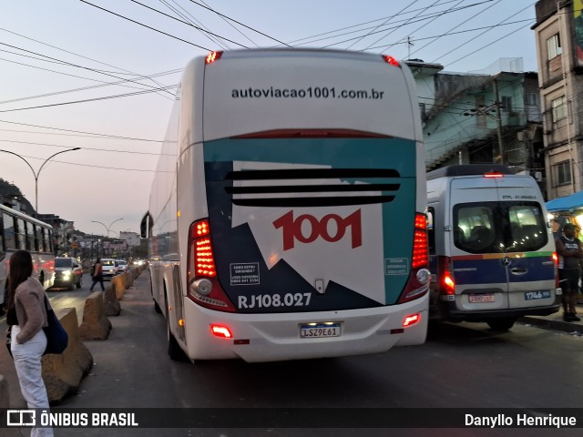 Auto Viação 1001 RJ 108.027 na cidade de Rio de Janeiro, Rio de Janeiro, Brasil, por Danyllo Henrique. Número da foto: #12468620.