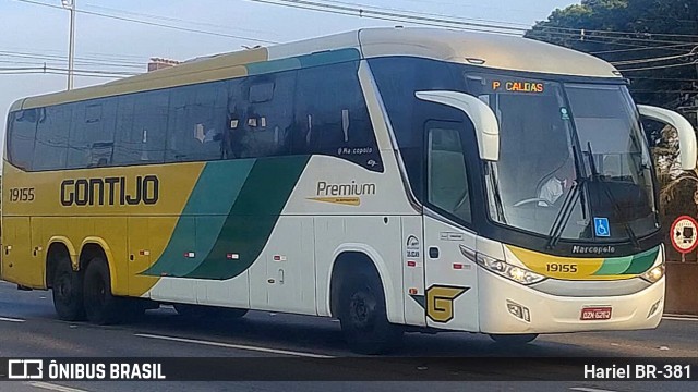 Empresa Gontijo de Transportes 19155 na cidade de Betim, Minas Gerais, Brasil, por Hariel BR-381. Número da foto: #12472439.