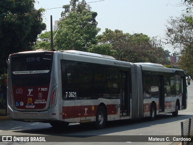 Viação Metrópole Paulista - Zona Sul 7 3621 na cidade de São Paulo, São Paulo, Brasil, por Mateus C.  Cardoso. Número da foto: #12470918.