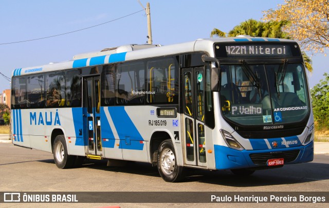 Viação Mauá RJ 185.019 na cidade de Niterói, Rio de Janeiro, Brasil, por Paulo Henrique Pereira Borges. Número da foto: #12472184.