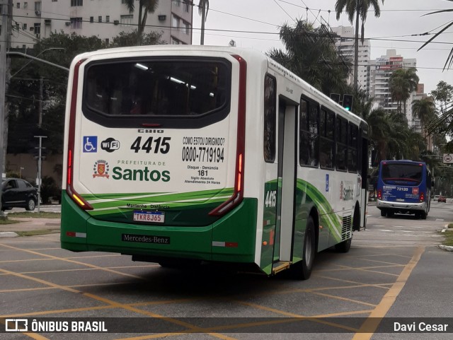 Viação Piracicabana Santos 4415 na cidade de Santos, São Paulo, Brasil, por Davi Cesar. Número da foto: #12472754.