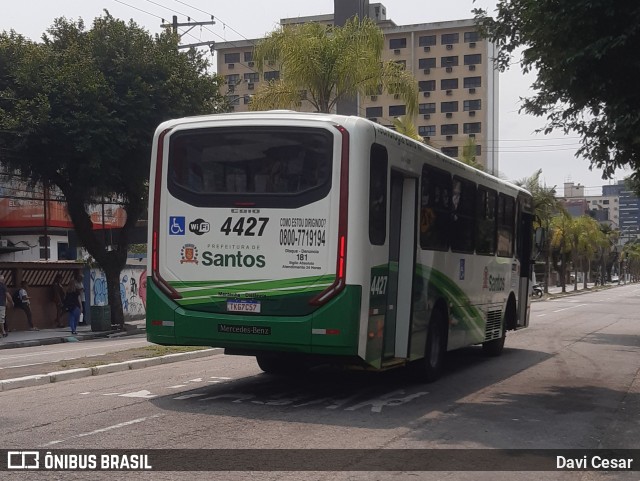 Viação Piracicabana Santos 4427 na cidade de Santos, São Paulo, Brasil, por Davi Cesar. Número da foto: #12470974.