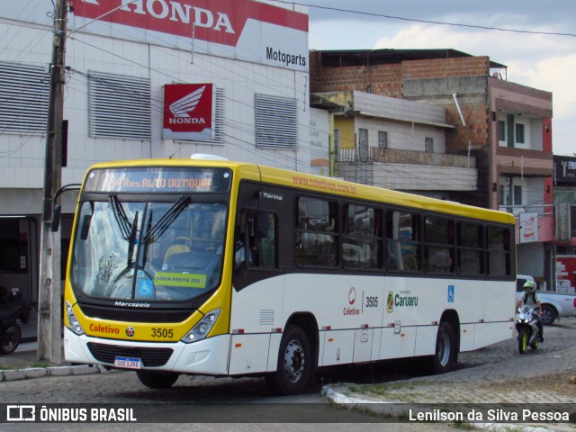 Coletivo Transportes 3505 na cidade de Caruaru, Pernambuco, Brasil, por Lenilson da Silva Pessoa. Número da foto: #12472872.