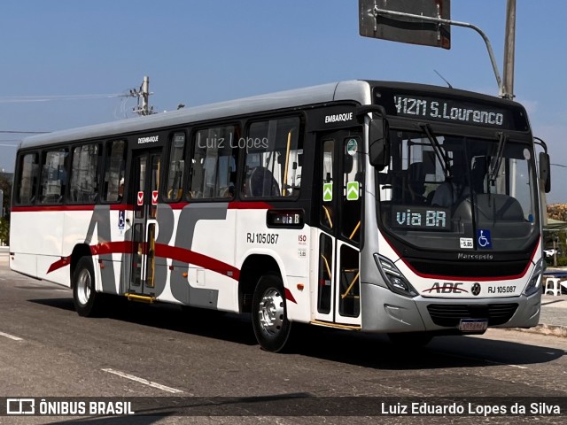 Auto Viação ABC RJ 105.087 na cidade de Niterói, Rio de Janeiro, Brasil, por Luiz Eduardo Lopes da Silva. Número da foto: #12472718.