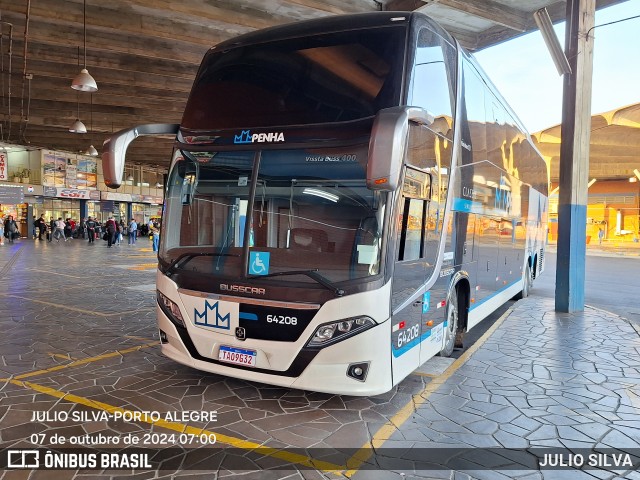 Empresa de Ônibus Nossa Senhora da Penha 64208 na cidade de Porto Alegre, Rio Grande do Sul, Brasil, por JULIO SILVA. Número da foto: #12470181.