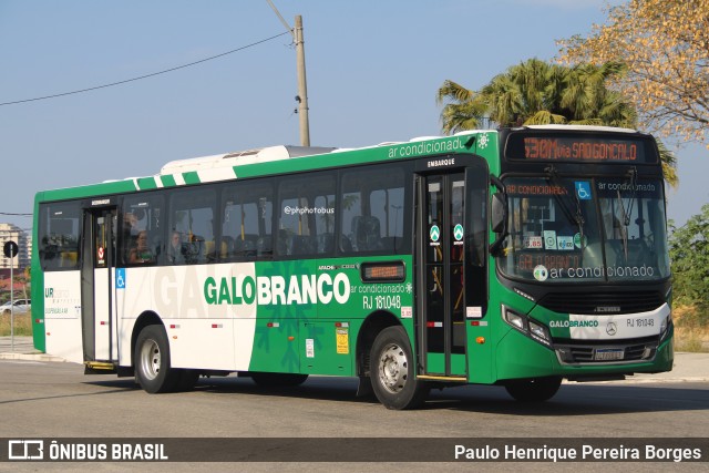 Viação Galo Branco RJ 181.048 na cidade de Niterói, Rio de Janeiro, Brasil, por Paulo Henrique Pereira Borges. Número da foto: #12472171.