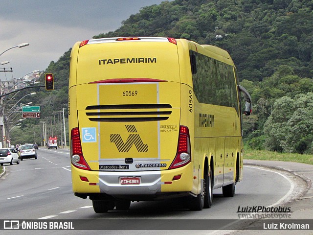 Viação Itapemirim 60569 na cidade de Juiz de Fora, Minas Gerais, Brasil, por Luiz Krolman. Número da foto: #12471189.