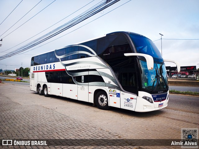 Reunidas Transportes Coletivos 24800 na cidade de Indaial, Santa Catarina, Brasil, por Almir Alves. Número da foto: #12528023.