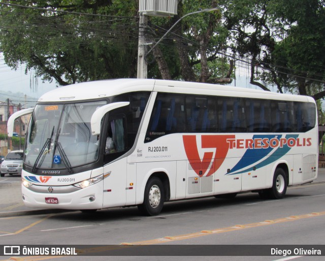 Viação Teresópolis RJ 203.011 na cidade de Guapimirim, Rio de Janeiro, Brasil, por Diego Oliveira. Número da foto: #12527117.