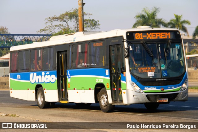 Viação União DC 1.108 na cidade de Duque de Caxias, Rio de Janeiro, Brasil, por Paulo Henrique Pereira Borges. Número da foto: #12529011.