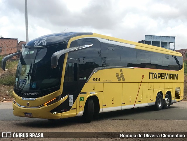 Viação Nova Itapemirim 60416 na cidade de São Luís, Maranhão, Brasil, por Romulo de Oliveira Clementino. Número da foto: #12528095.