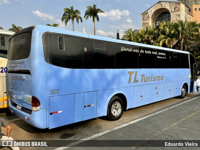 TL Turismo 3022 na cidade de Aparecida, São Paulo, Brasil, por Eduardo Vieira. Número da foto: #12528093.