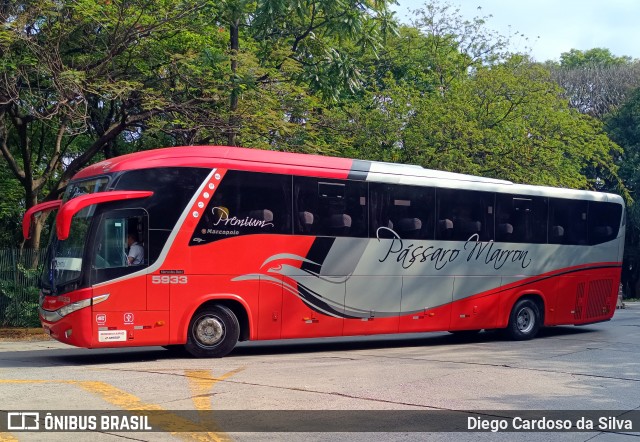Empresa de Ônibus Pássaro Marron 5933 na cidade de São Paulo, São Paulo, Brasil, por Diego Cardoso da Silva. Número da foto: #12548939.