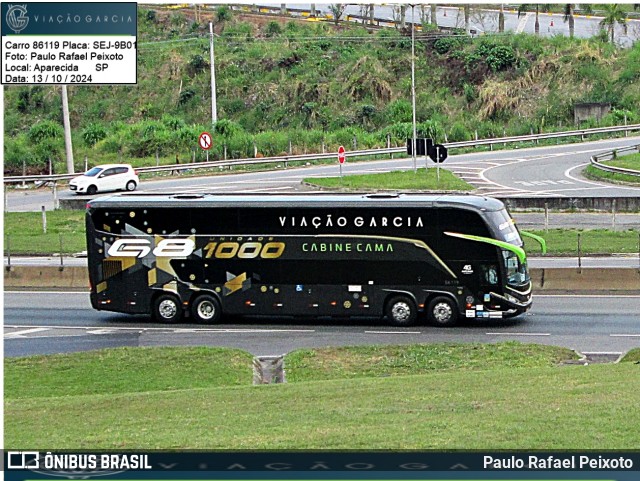 Viação Garcia 86119 na cidade de Aparecida, São Paulo, Brasil, por Paulo Rafael Peixoto. Número da foto: #12549809.