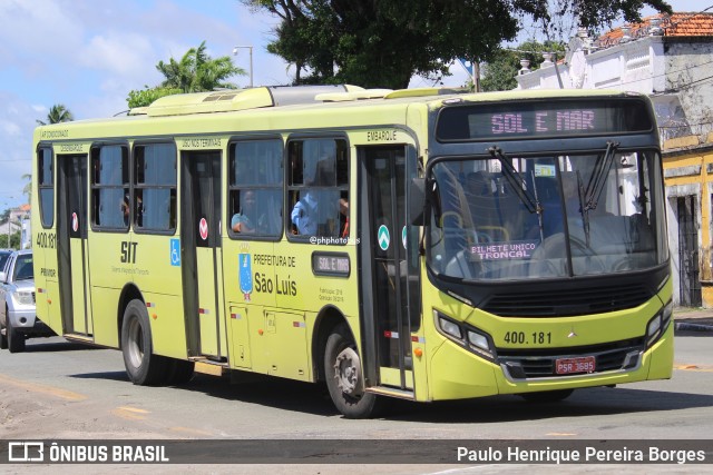 Viação Primor 400.181 na cidade de São Luís, Maranhão, Brasil, por Paulo Henrique Pereira Borges. Número da foto: #12548679.