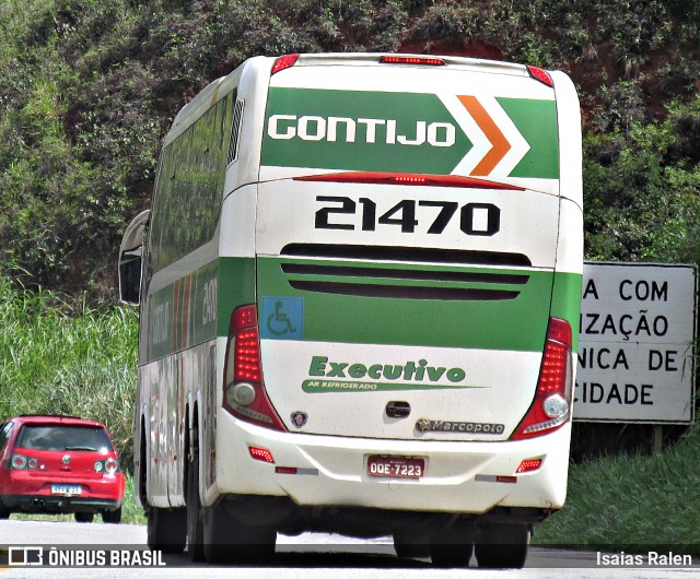 Empresa Gontijo de Transportes 21470 na cidade de Santos Dumont, Minas Gerais, Brasil, por Isaias Ralen. Número da foto: #12550025.