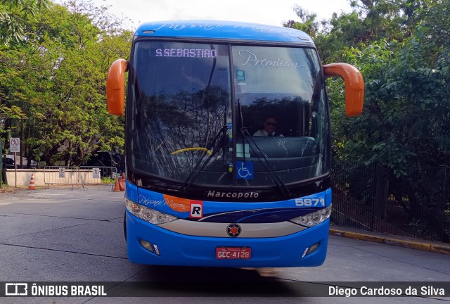 Empresa de Ônibus Pássaro Marron 5871 na cidade de São Paulo, São Paulo, Brasil, por Diego Cardoso da Silva. Número da foto: #12548967.